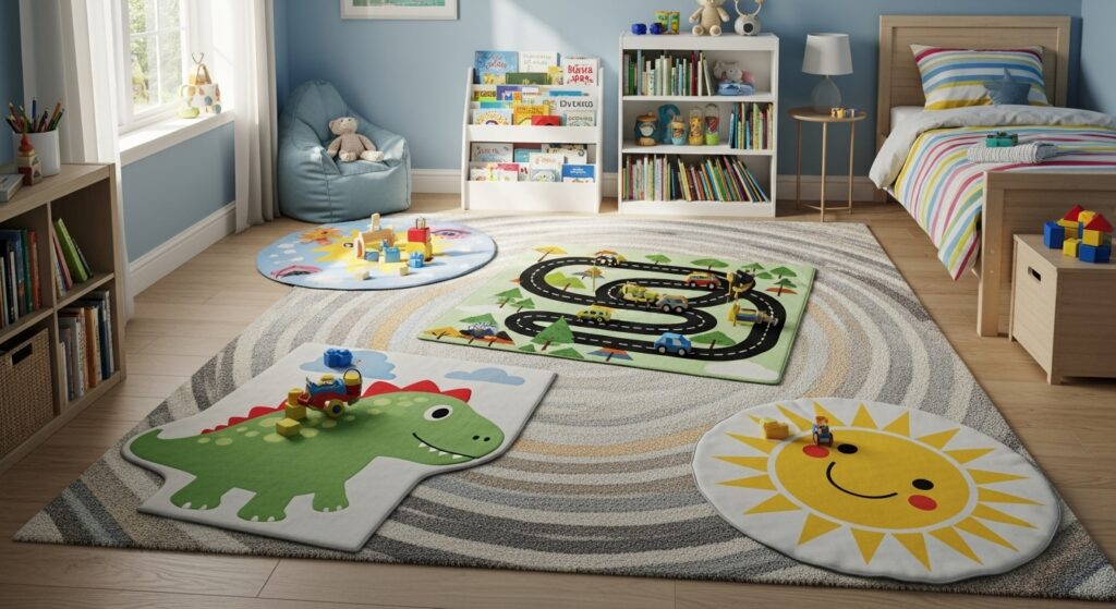Use Soft Rugs And Play Mats For Comfort